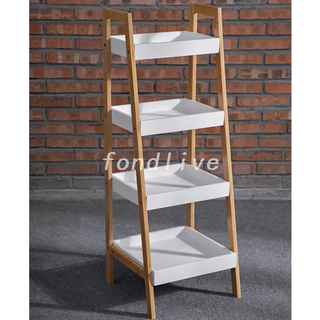 Scaffale portaoggetti in MDF a 4 livelli per bagno Caddy ambientale